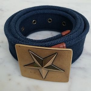 Lauren by Ralph Lauren Navy Blue w/ Brown Leather